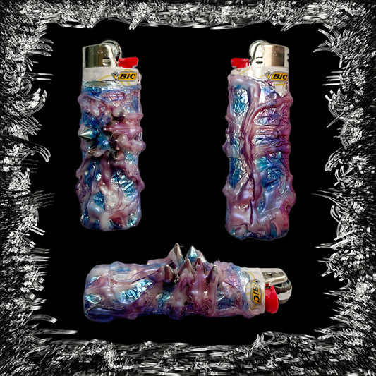 1 of 1 lighter case spiked studs handmade
