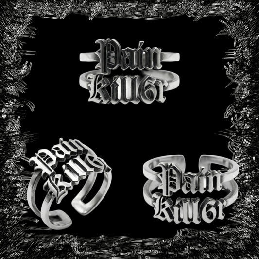 Painkill6r Gothic Adjustable Ring